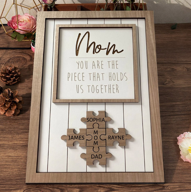 Custom Family Puzzle: Honor the Mom Who Holds Us All