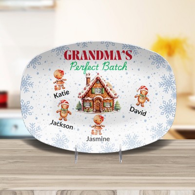 Personalized Art Print Grandma's Perfect Batch Plate Unique Family Gift For Grandma Mom Christmas Gift Ideas