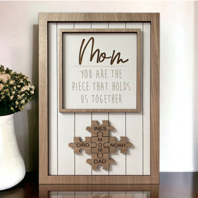 Custom Family Puzzle: Honor the Mom Who Holds Us All