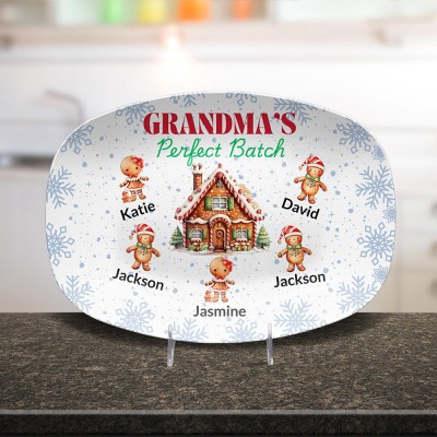 Personalized Art Print Grandma's Perfect Batch Plate Unique Family Gift For Grandma Mom Christmas Gift Ideas