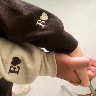 Custom Spider Web Embroidered Sweatshirt Hoodie With Initial Love Gift For Couple Unique Christmas Gifts