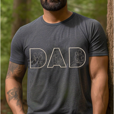 Father's Day Gift: Custom Photo DAD Hoodie with Kids Names